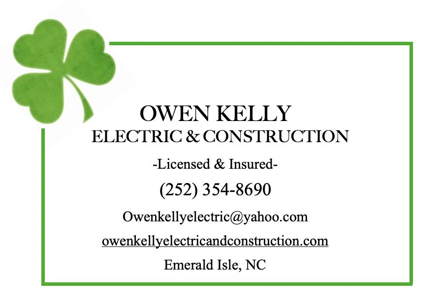 Owen Kelly Electric Emerald Isle Electric Electrician Electrical